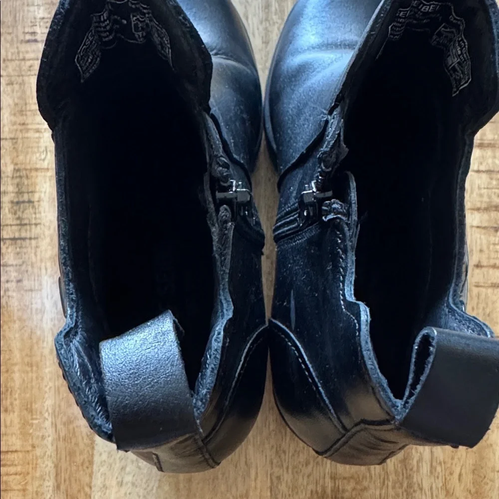 Josef Seibel Gloria 04 Black Leather Ankle Boots booties heel Buckle NEW EU 36